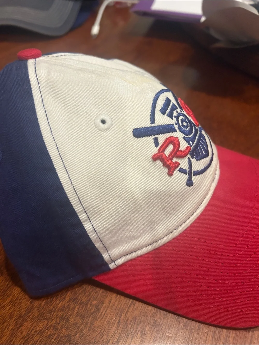 Round Rock Express New Era 9Twenty Red, White, Blue Baseball Cap Train Logo O/S